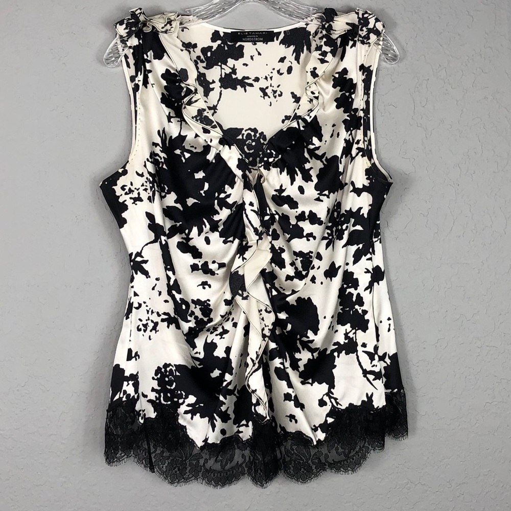 Elie Tahari for Nordstrom Silk and Lace Blouse
